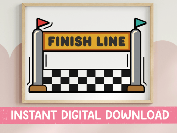 Finish Line Race Gate Sticker Graphics for T-Shirt Designs