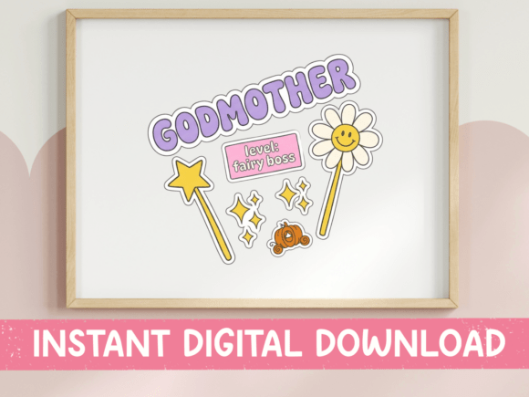 Godmother Sticker Pack SVG PNG Fairy Graphics