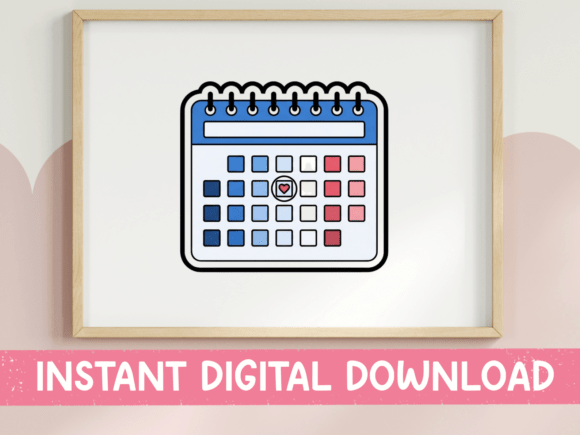 Monthly Calendar Planner Sticker: Graphics & T-Shirt Designs