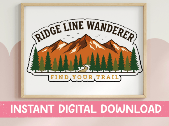 Ridge Line Wanderer Trail Sticker Graphics