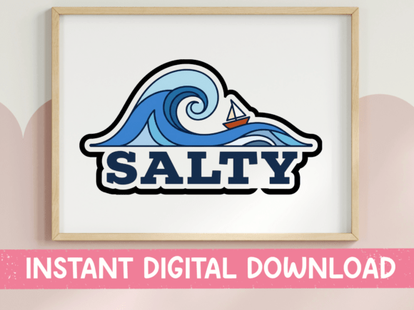 Salty Ocean Wave Sticker: Graphics for T-Shirt Designs