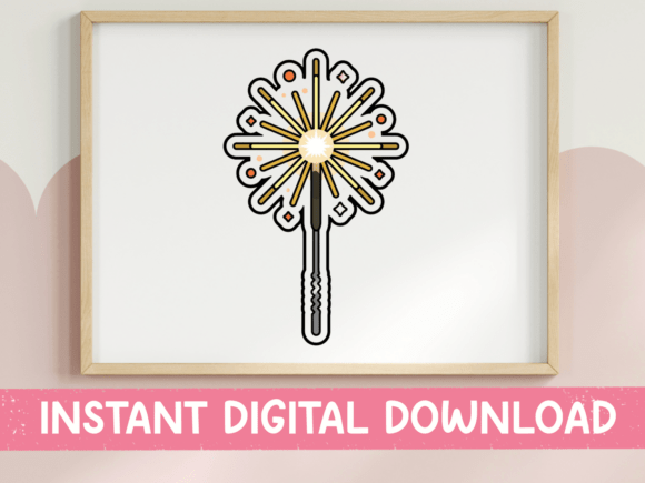 Sparkler Sticker Design: Graphics for T-Shirt Designs